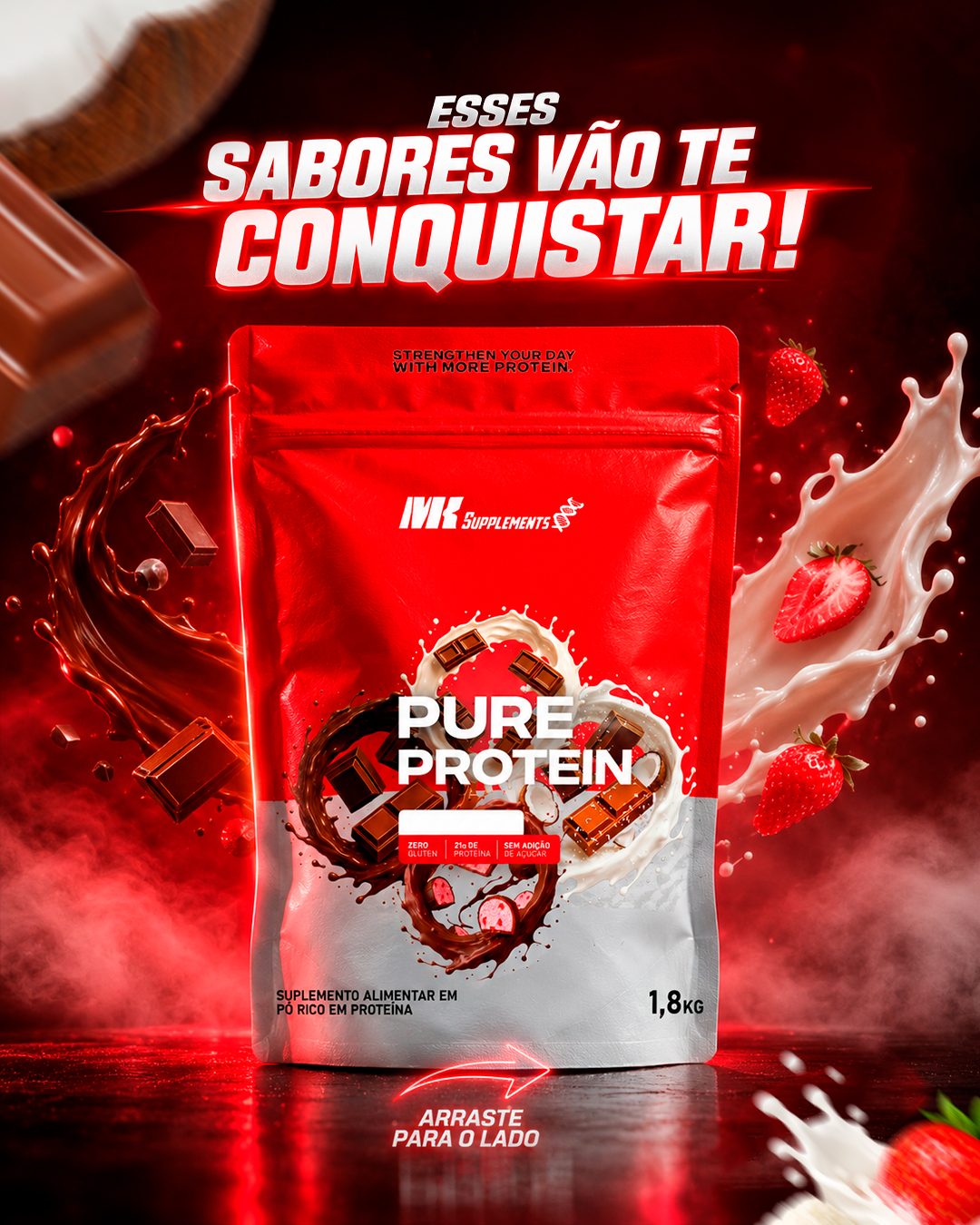 Pure Protein 1,8kg - Novos Sabores 1