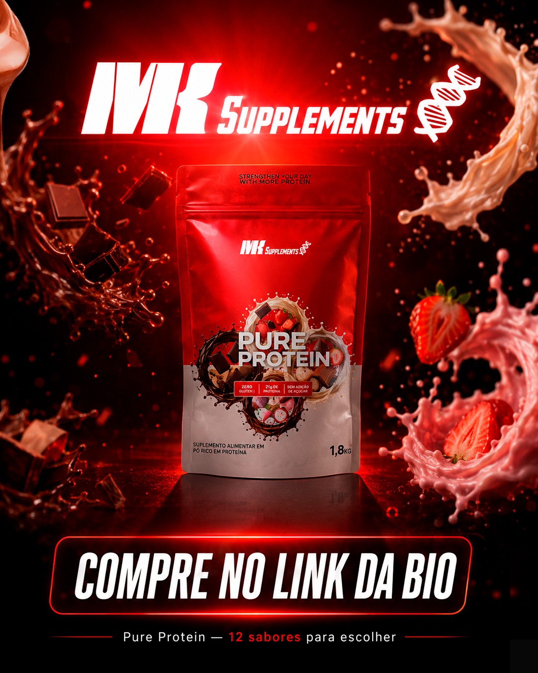 Pure Protein 1,8kg - Novos Sabores 5